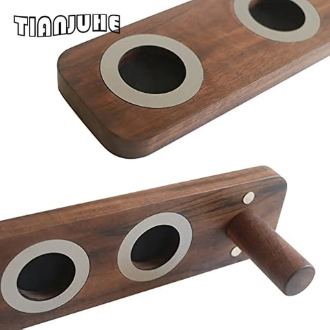 Hair Dryer Holder for Dyson, Hairdressing Organizer, Walnut Wood, Wall Mounted Rack, Bathroom Storage