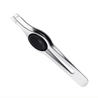 Professional Comfort Hold Non-Slip Stainless Steel Slanted Tip Eyebrow Tweezers Facial Hair Removal Ingrown Brows Slant Tweezer