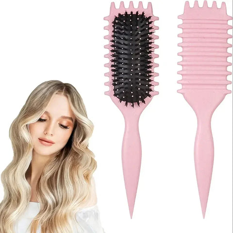 5-Piece Detangling & Styling Set: Curl Candy Bursh Curved Rat Tail Comb Edge Control Brush - Perfect for Salon-Quality Results