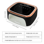 Rechargeable Nail Art Lamp Professional 36 LED UV Dryer for Gel Nail Polish, Fast Nail Dryer with 4 Timers for Salon and Home