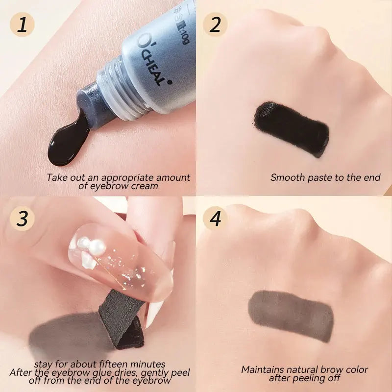 Long-lasting Eyebrow Gel Makeup Semi-permanent Waterproof ColorSweat-proof Film Forming Dye Eyebrow Cream Tint Cosmetics