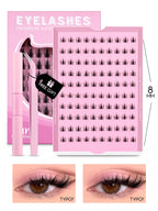 GROINNEYA Cluster Lashes Kit Manga Lashes Natural Eyelash extension Cluster Natural Volume Individual Lashes Mixed Tray Lashes