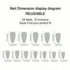 24 pieces wearing nail almond shape white French pointed pearl bow removable nail patch fake nail nails