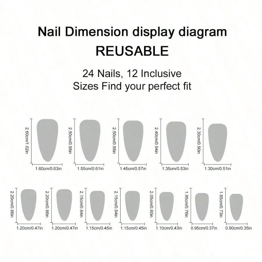 24 pieces wearing nail almond shape white French pointed pearl bow removable nail patch fake nail nails