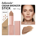 Lakerain Bronzer Cream Stick 3D Makeup Effect Improve Fine Lines Brightening & Grooming 2 IN 1 Bronzer Cream for All Skin Types