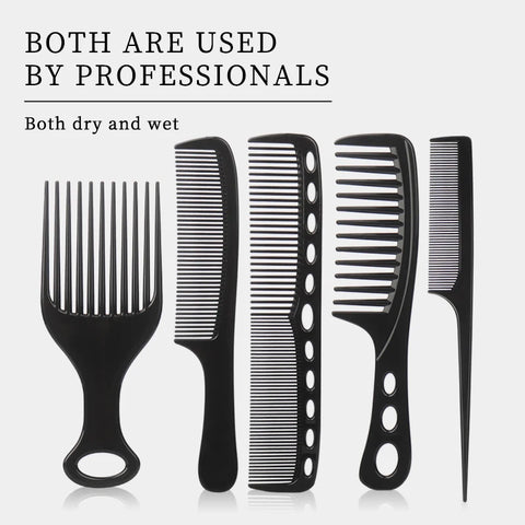 6pcs New Styling Hairdressing Men Women Beauty Salon Hair Hairdressing Black Brush Combs Hairbrush