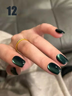MIANEL 12ML 1-12pcs Jiannan Bistro Cat Eye Gel Nail Polish Blue Nails White Nails Pink Nails Nail Art Use Nail Supplies