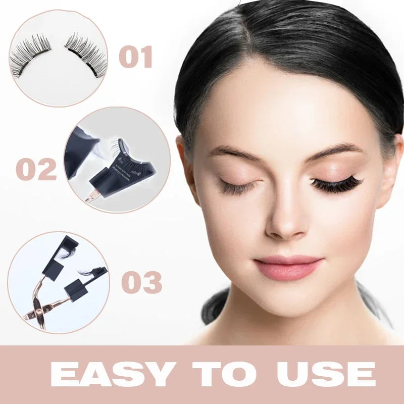 Portable Magnetic Eyelash Curler Clip Stainless Steel Magnetic Lashe Details Curling Applicator Natural Look Eyelash Makeup Tool