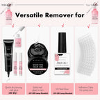 Makartt Solid Nail Glue for Press on Nails, Nail Glue Remover for UV Nail Glue, Non acetone Gentle Glue Off for False Nails Glue