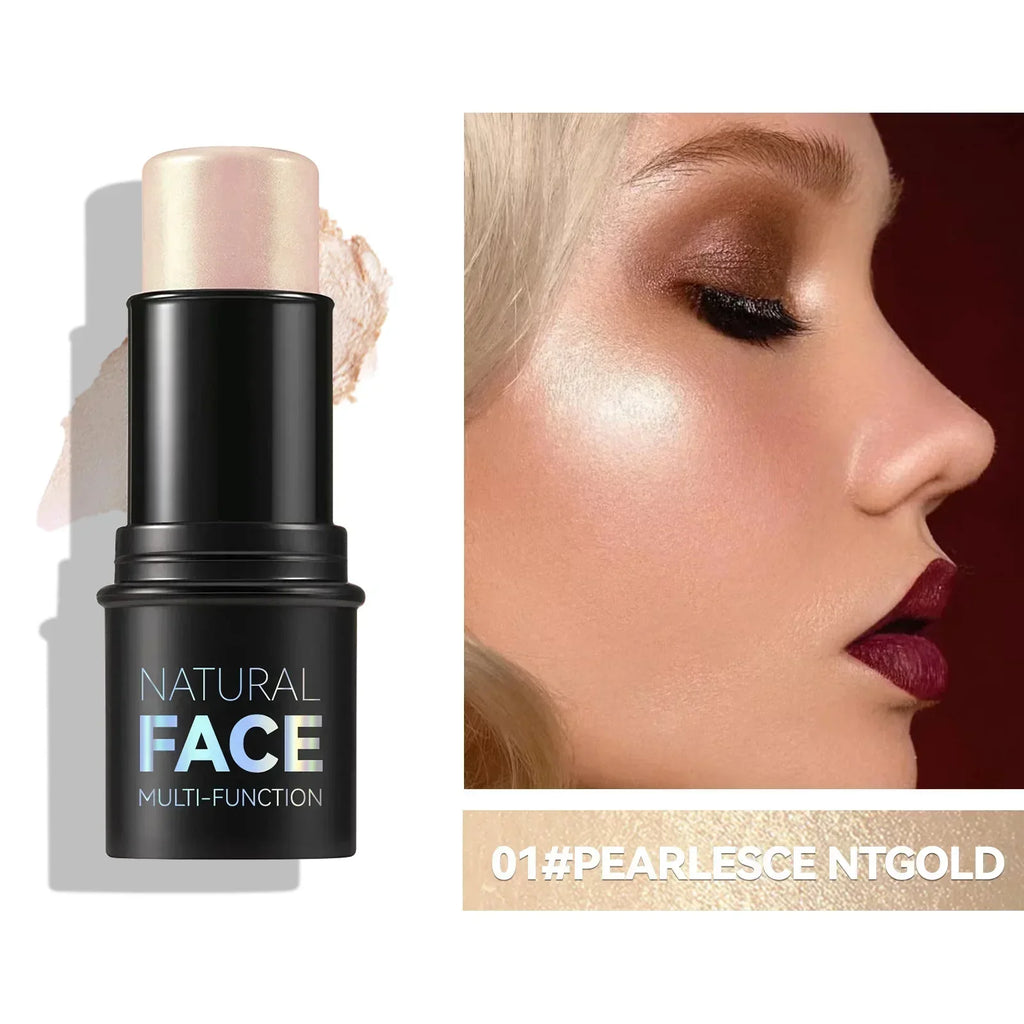Makeup Face Cream Contour Sticks,Shades with Highlighter & Bronzer & Blush, Non-greasy and Water-resistant Face Contouring Pen