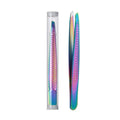 Lash Applicator Eyebrow Tweezer  Multifunctal Eyelash Clip Beard Hair Remove Stainless Steel Makeup Tools Slanted Flat Tip