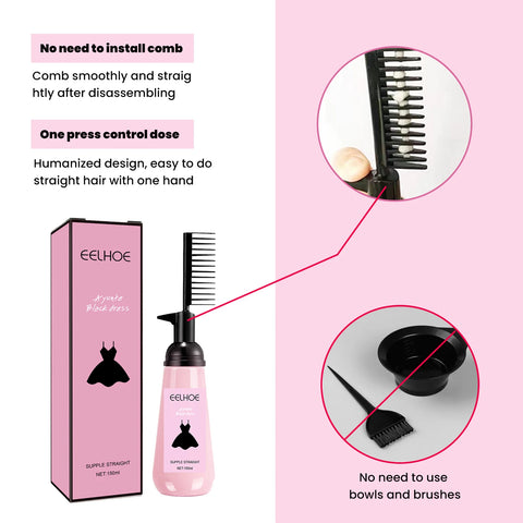 150ml Straightening Hair Care Cream With Hair Comb Straightening Cream for Smooth and Nourishing Hair for Dry Hair