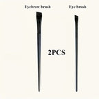2pcs ultra-thin diagonal eyeliner brush set - fine diagonal eyeliner eyebrow brush, sickle ultra-thin diagonal flat angle,