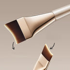 Arc-Fit Foundation Brush - Ergonomic Contour for Streak-Free Blending, Vegan Micro-Flex Bristles (Travel & Salon Use)