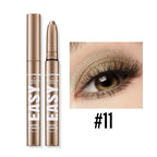 Smoky Dark Black Eyeshadow Pencil Stick Waterproof Pearlescent Matte Metallic Glitter Eye Shadow Highlighter Pen Make Up Tool