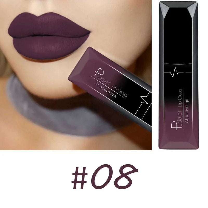 17 Colors Velvet Matte Liquid Lipstick, Waterproof Long Wear Lip Color, High Pigment Smooth Texture, Makeup for All Skin Types