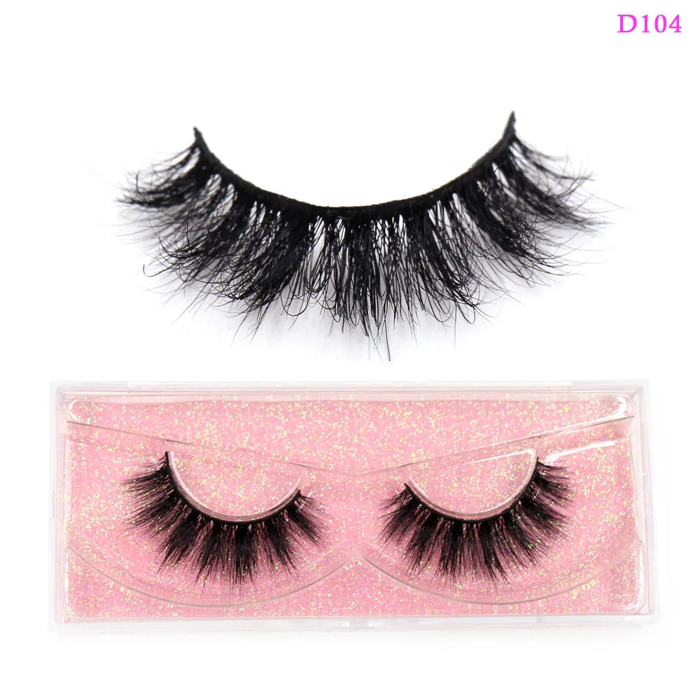 False Eyelashes 3D Mink Lashes Soft Fluffy Natural Long Fake Lashes Full Stripe False Eyelash Volume Eye Lashes for Makeup D101
