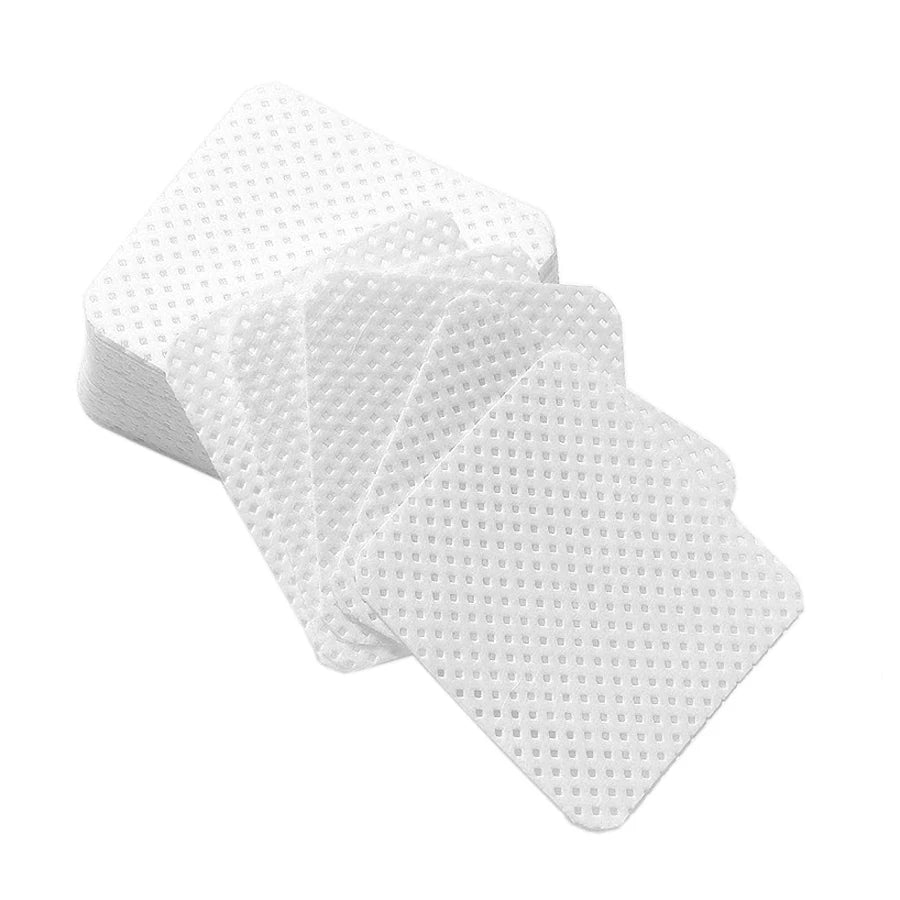 300Pcs Lint-Free Eyelash Glue Remover Cotton Wipes Cleaning Cotton Pads for Personal & Professional Makeup Tools