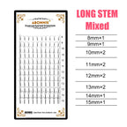 Abonnie 3D/4D/5D/6D Premade Volume Fans Fluffy Lashes Long Stem Russian Volume Eyelashes Extension All Size Fans