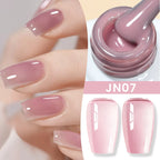BORN PRETTY Milky White Jelly Nude Gel Nail Polish 10ml White Translucent Soak Off Gel Vernis Semi Permanent Need UV Light Cure