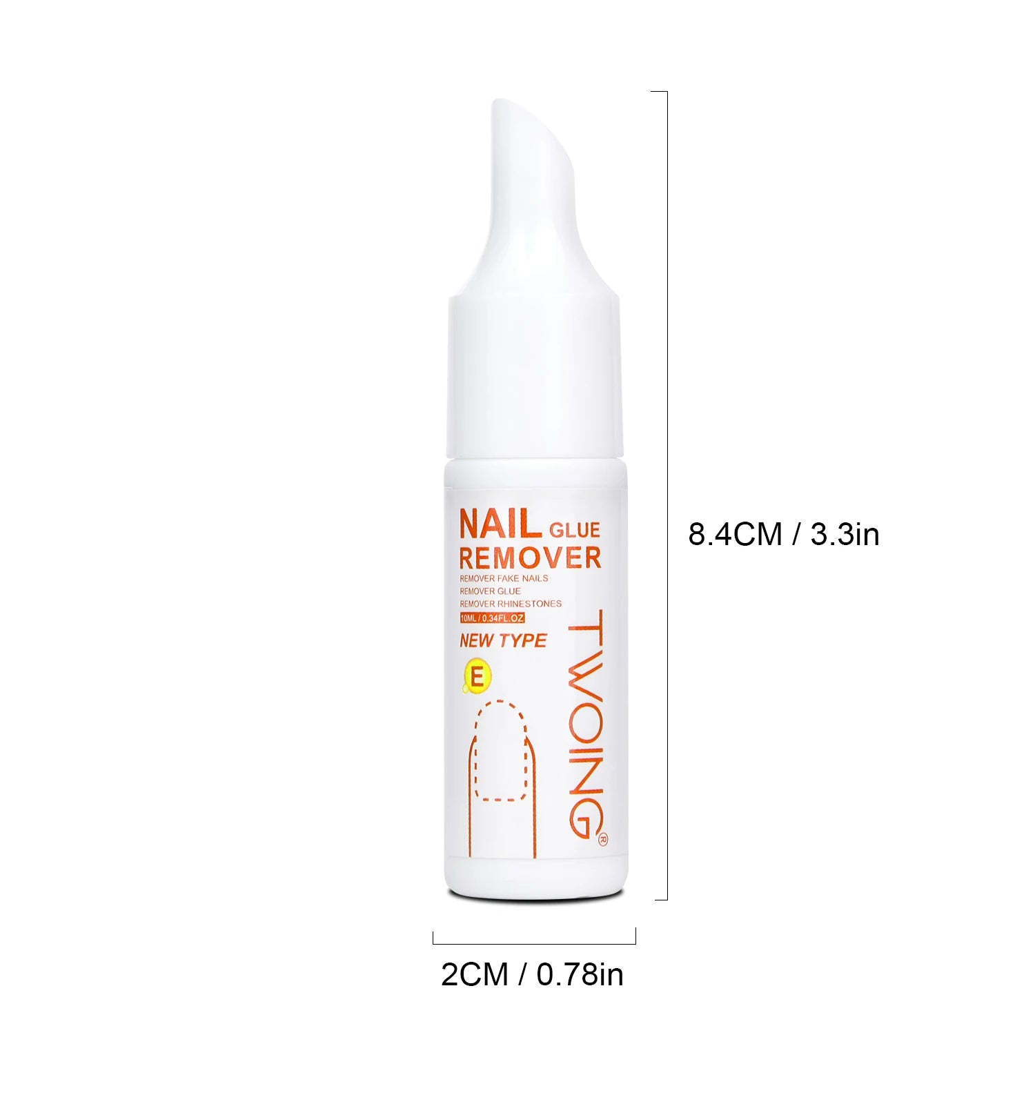 3 bottles Nail Glue Remover for Fake Nails Easily Removes Acrylic Nails, Press-On Nails & Rhinestones - Convenient Prying Cap