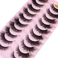 10 pairs of Russian striped eyelashes fluffy artificial mink eyelashes 3D fake eyelashes Russian curly eyelashes fake eyelashes
