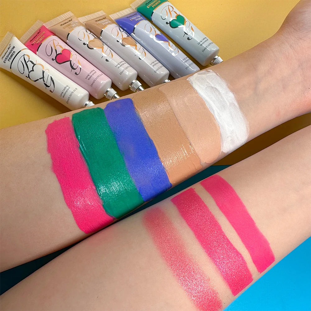 White Dark Matte Eye Shadow Primer Suitable for Oily Eyelid Eye Makeup Base Waterproof and Stain Resistant,Durable Cream Liquid