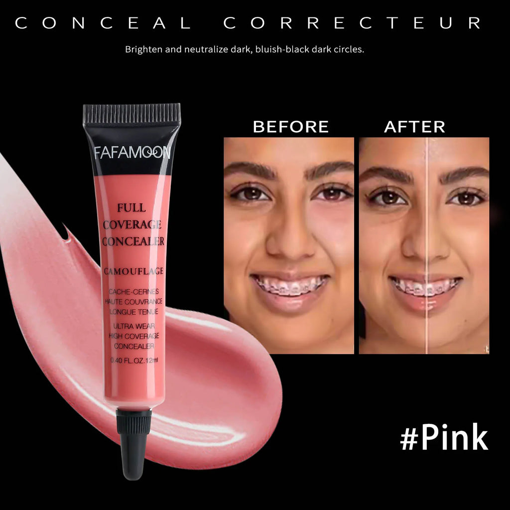 Full Coverage Waterproof Liquid Concealer LongLasting Oil Control Green Purple Orange Contour Matte Nude Facial Concealer Makeup
