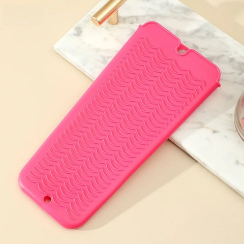 Silicone Hair Straightener Pouch Non-Slip Multi Color Heat Resistant Pad Multifunctional Foldable Heat Curling Pouch
