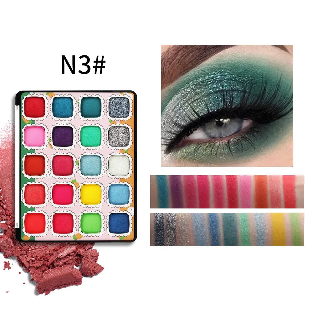 High Quality MISS ROSE 20 Colors Diamond Nude Eyeshadow Palette Make Up Pigment Silky-Smooth Matte Shimmer Eye Shadow Cosmetics