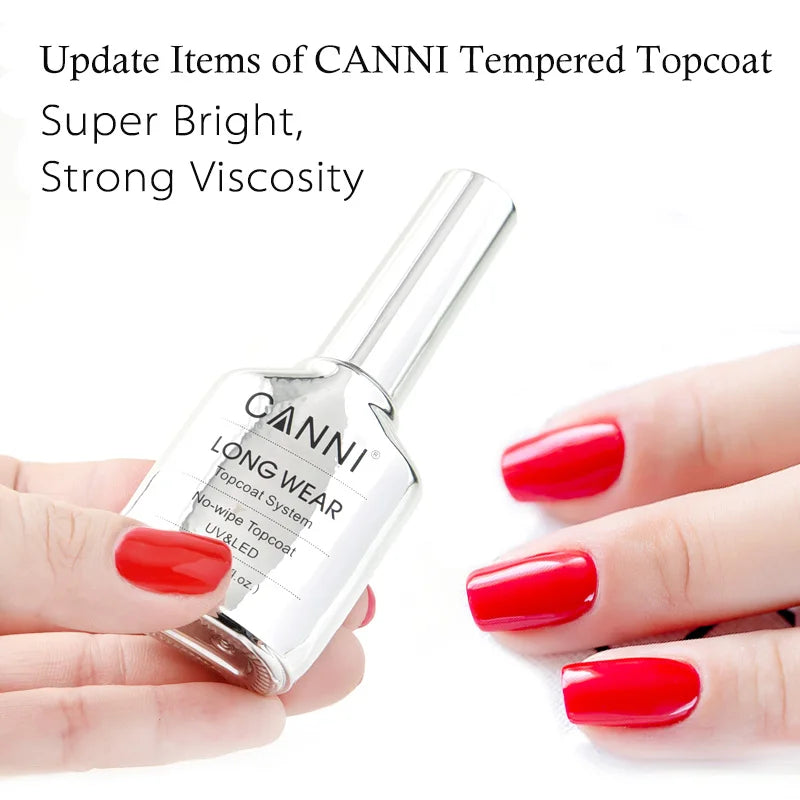 Canni 18ml Big Size Long Wear Diamond No Wipe Top Coat Peel Off Base Coat Nail Manicure Soak Off UV LED TPO FREE Gel Polish