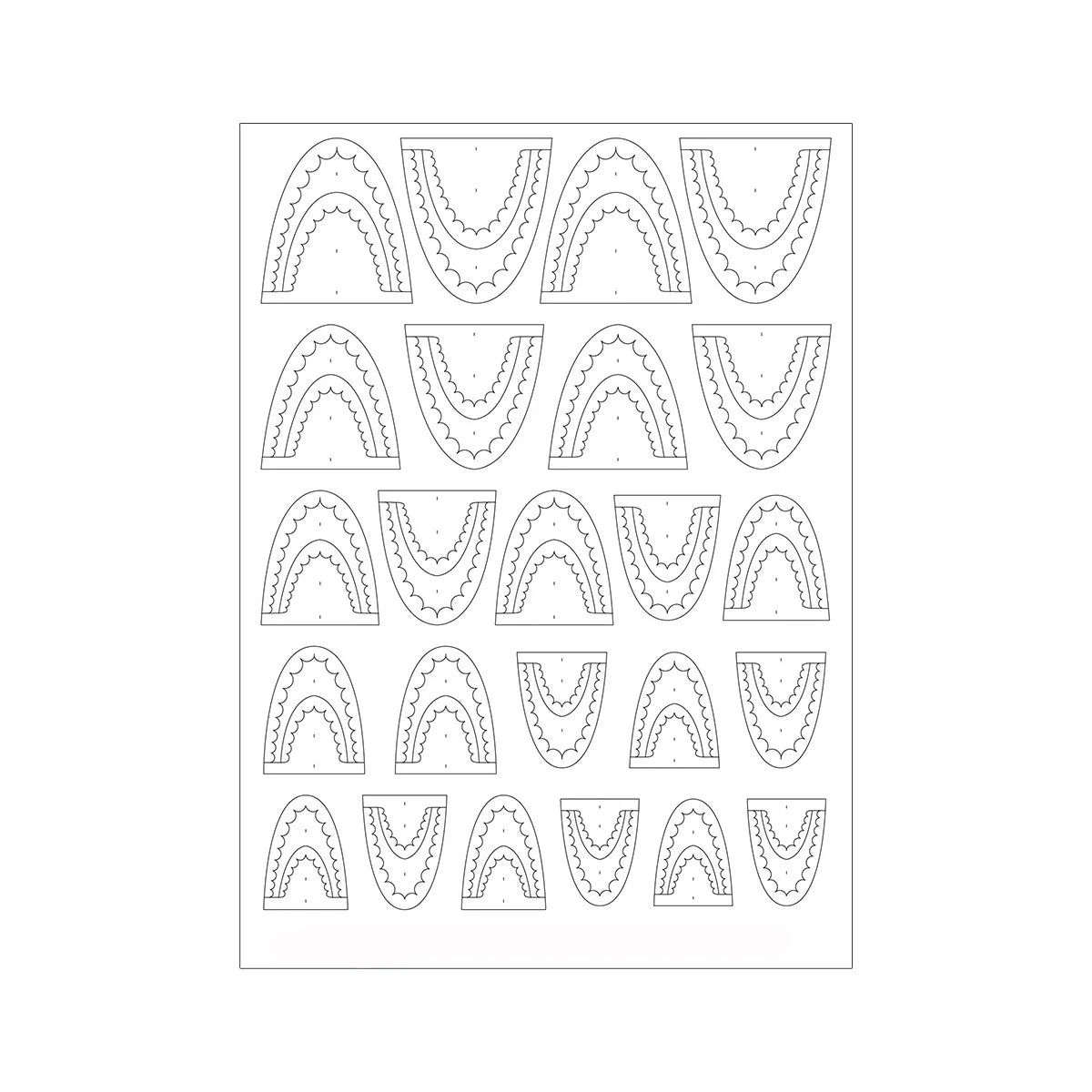 1pcs Hollow Lace Simple Fashion French Nail Stickers Self-Adhesive Slider Nail Art Decals Decoration DIY Nail Art Accessories