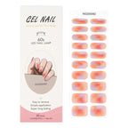Leopard Semi-Cured Gel Nail Strips Simple Transparent Color Adhesive Long Lasting Gel Nail Stickers Harden In UV Lamp Need