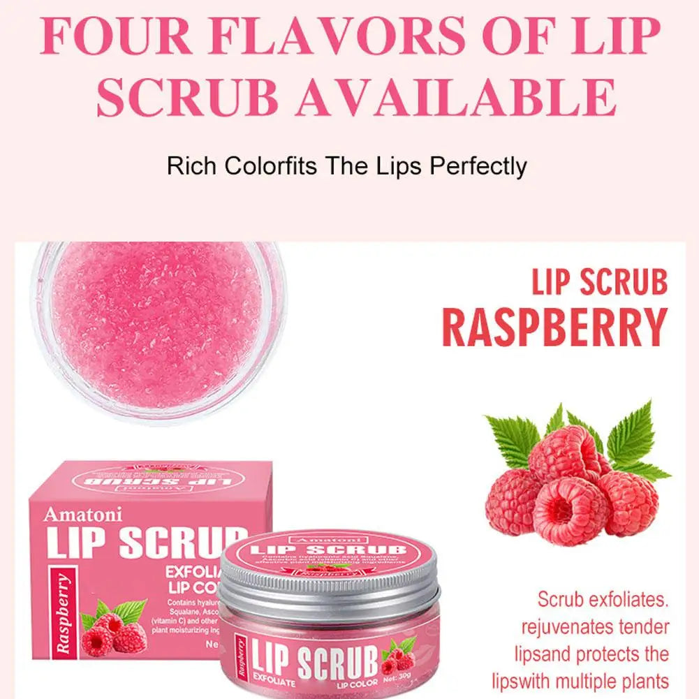 Lip ScrubLip Scrub Moisturizing Removing Dead Skin Fruit Flavor Exfoliating Lip Care Scrub Lips Fine Lines brighten Lip scrub