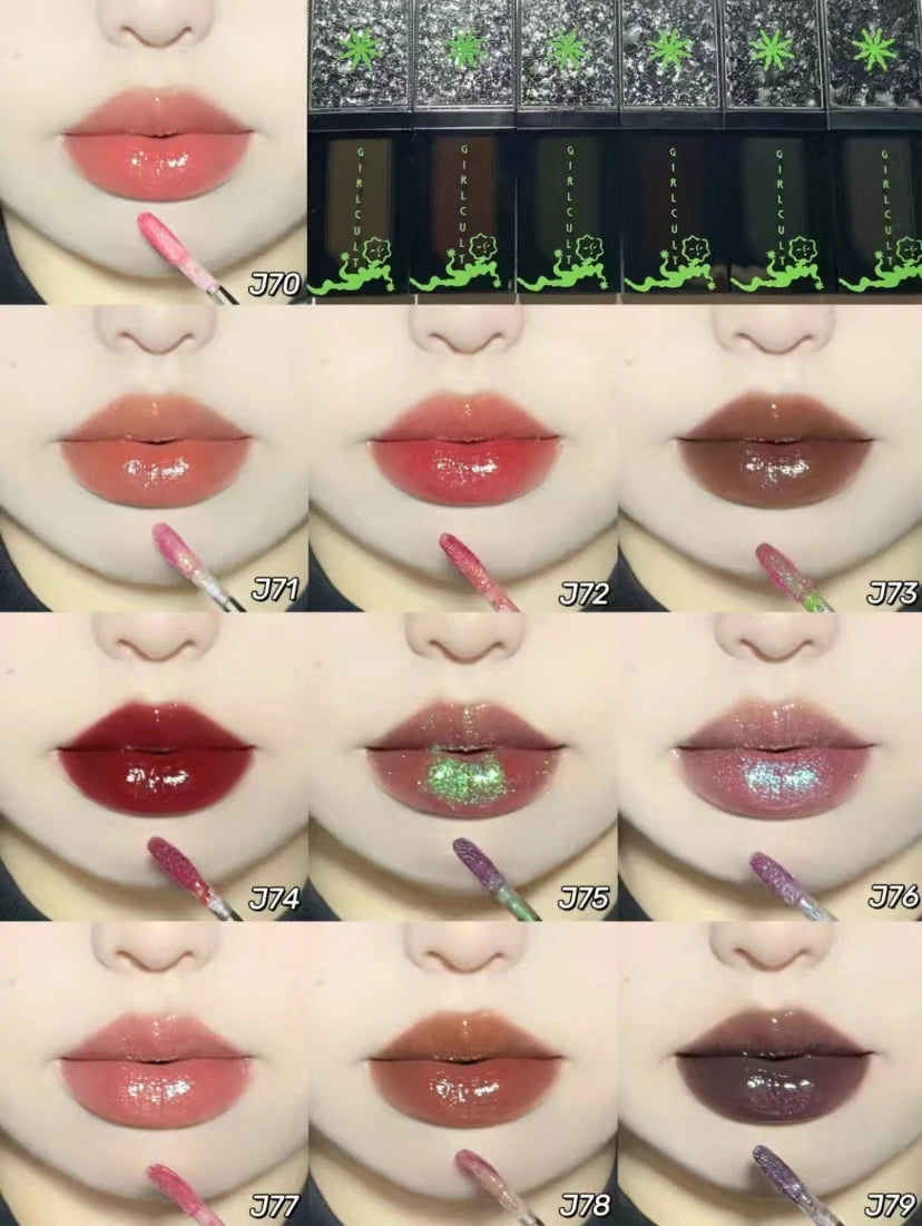 Girlcult Shimmer Lipgloss Green Chameleon Glitter Pearlescent Lipstick Longlasting  Moisturizing Lipshade 3.5g Girlcut Cosmetic