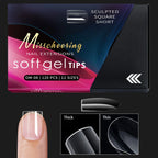 120/140pcs Almond Stiletto False Nail Tips Clear Soft Fake Nails Extension For Home DIY Nail Salon Manicure Press On Nails