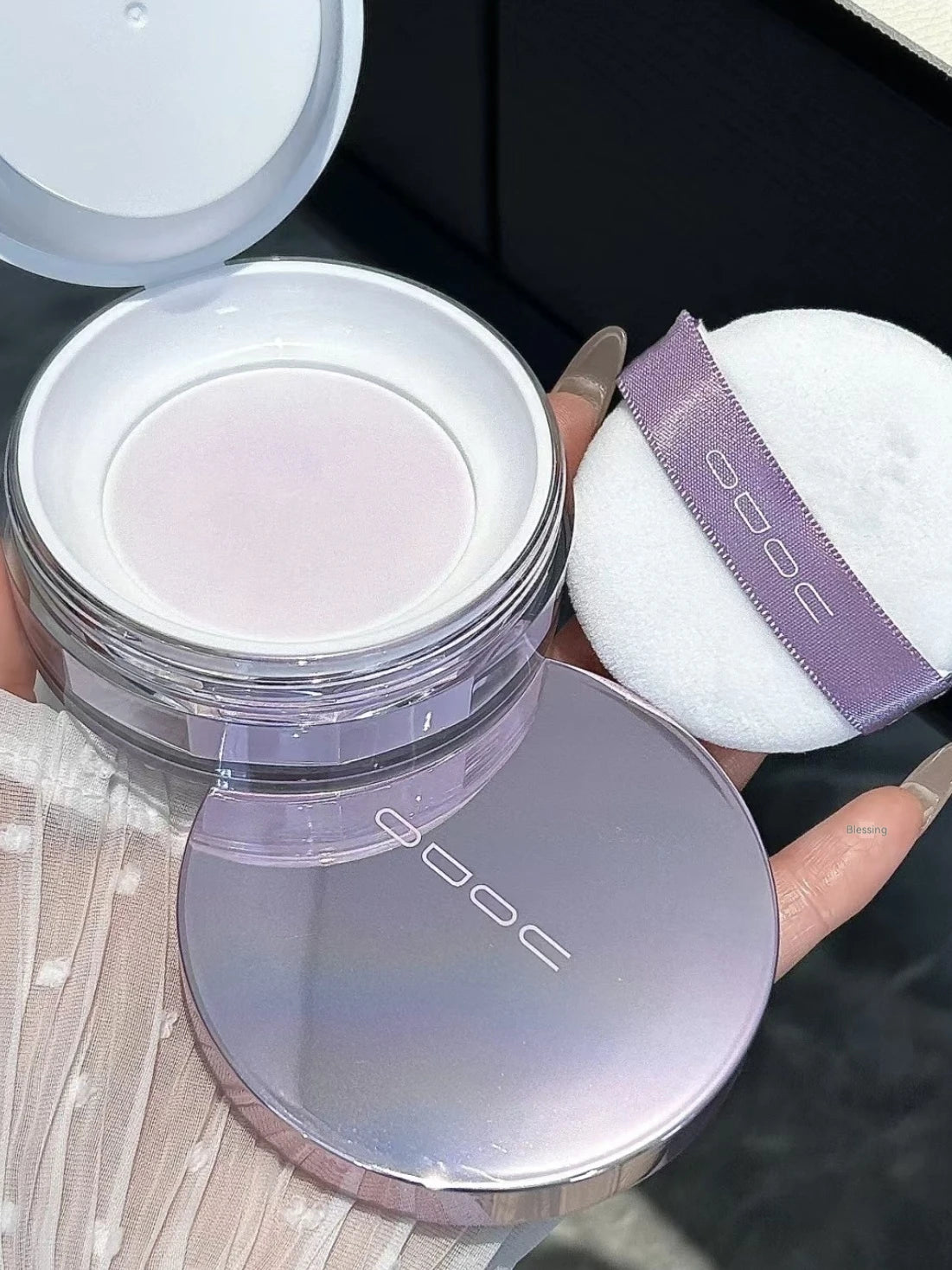 Uodo Loose Powder Makeup Oil Control Dry Skin Long-lasting Setting Foundation Glitter Flagship Genuine Goods Udo