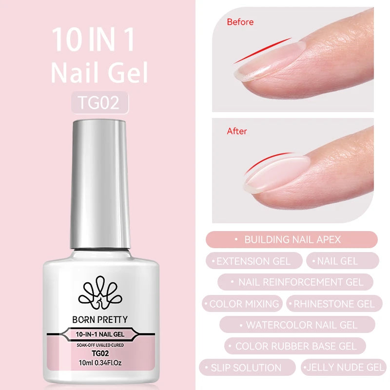 BORN PRETTY 10ml Dark Red Cat Magnetic Gel Nail Polish for Winter Nails DIY Jelly Glass Silver-Light Varnis Semi Permanent