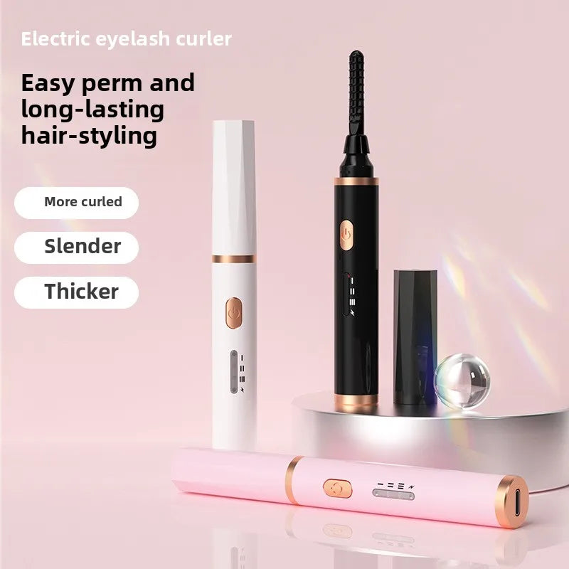 Portable Heated Electric Women Stereotypes Eyelash Curler USB Rechargeable Long Lasting Eyelash Curler Quick Heated Beauty Tools