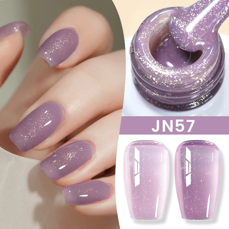 BORN PRETTY Milky White Jelly Nude Gel Nail Polish 10ml White Translucent Soak Off Gel Vernis Semi Permanent Need UV Light Cure