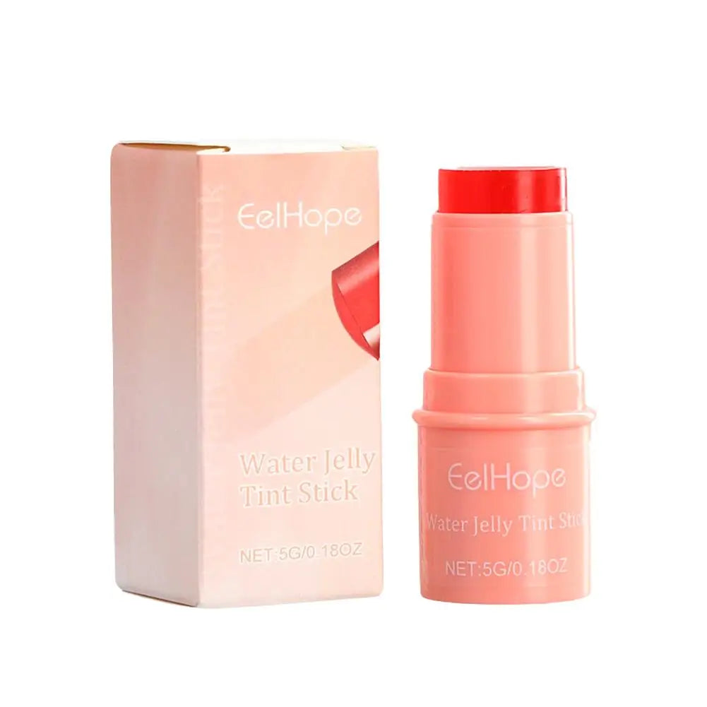 Cooling Water Jelly Tint Stick 3 In 1 Cheek Lip Tinted Matte Stick Blush Cheek Moistured Contour Makeup Lip Eyes Cream Brig R4W4