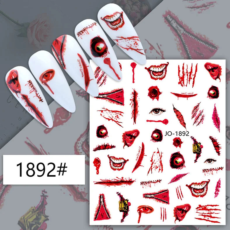 Nail Art Sticker Angel Flower Pattern Stickers Cupid Self-Adhesive Nail Decals Stickers Decoration Press on Nails Accessories