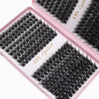 Individual Lashes 10-14mm 384pcs Cluster Lashes Natural Look Mixed Tray DIY Eyelash Extension Volume Clusters Eyelashes