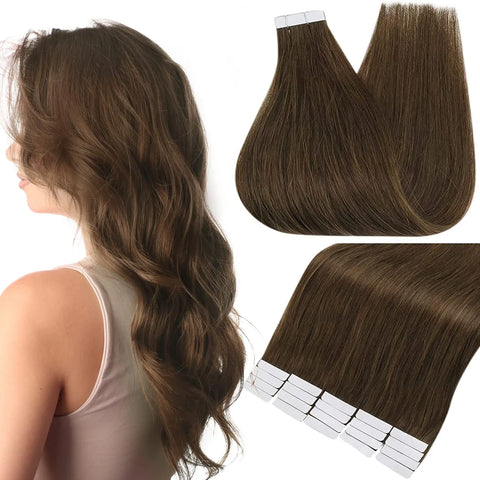 Full Shine Tape In 100% Remy Human Hair Straight Double Sided Blonde Comfortable Silky Natural Tape ins For Women
