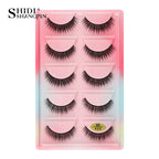 3/5 Pairs Hot Sale Natural Long 3D Mink Lashes Soft Short Faux Cils Handmade Fake Lashes Makeup Tool Eyelash Extension Maquiagem