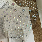 1PC 5D Korean Bronzing Nail Stickers Japanese Gold Silver Star Moon Luxury DIY Nail Art Decoration Decals Manicure Accessories
