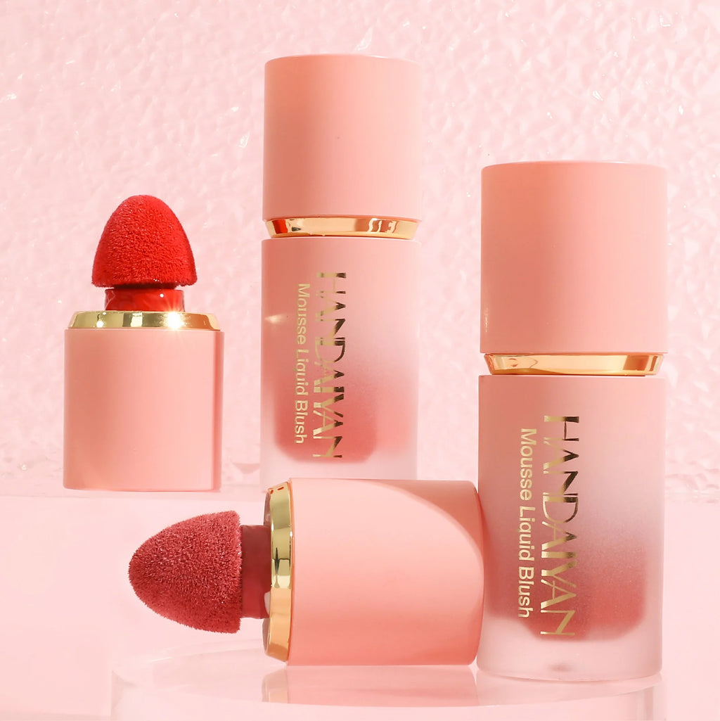 HANDAIYAN Liquid Blush Facial Matte Makeup Lasting Easy to Color Make Up Blusher With Sponge Brush Tip Velvet Rouge Cosmetics