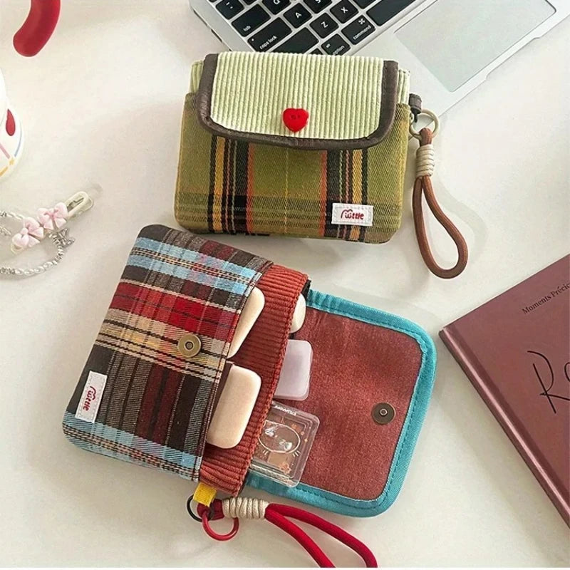 Data Cables Organizer Sanitary Pads Bag Large Capacity Contrast Color Cosmetic Bag Multipurpose Napkin Pouch Storage Bag Makeup
