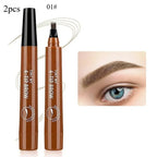 Four-pronged eyebrow pencil, four-end, long-lasting, non-smudged, water-resistant, anti-smudged eyebrow pencil