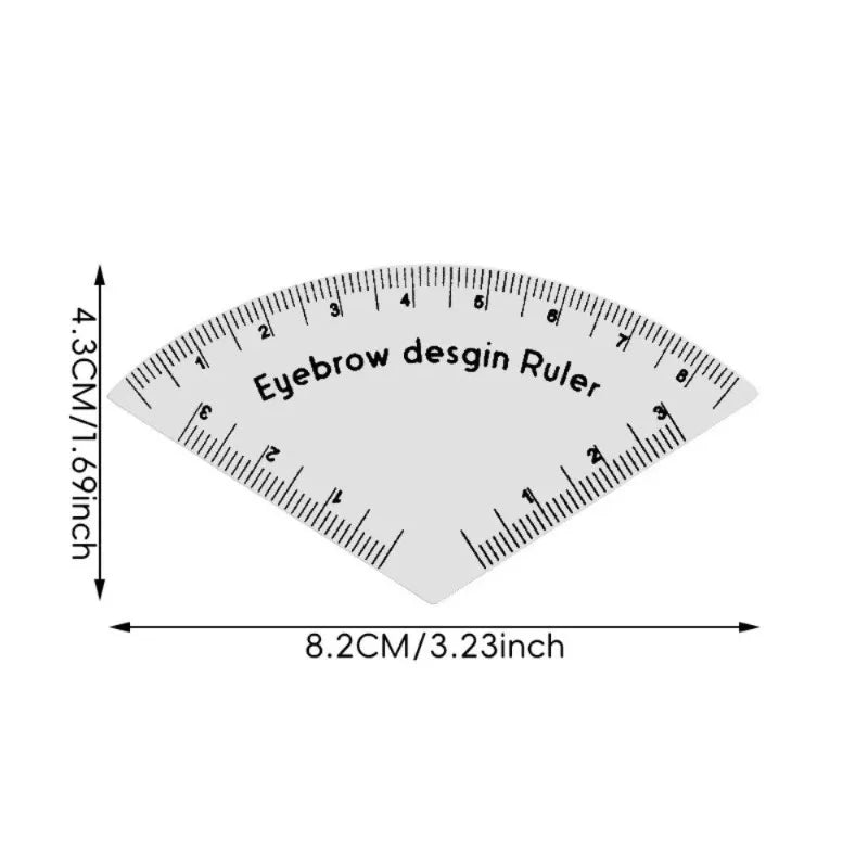 1Pcs Durable Brow Shaping Stencils Portable Drawing Eyebrow Desgin Ruler Instant Shaper Supplies Safe Material